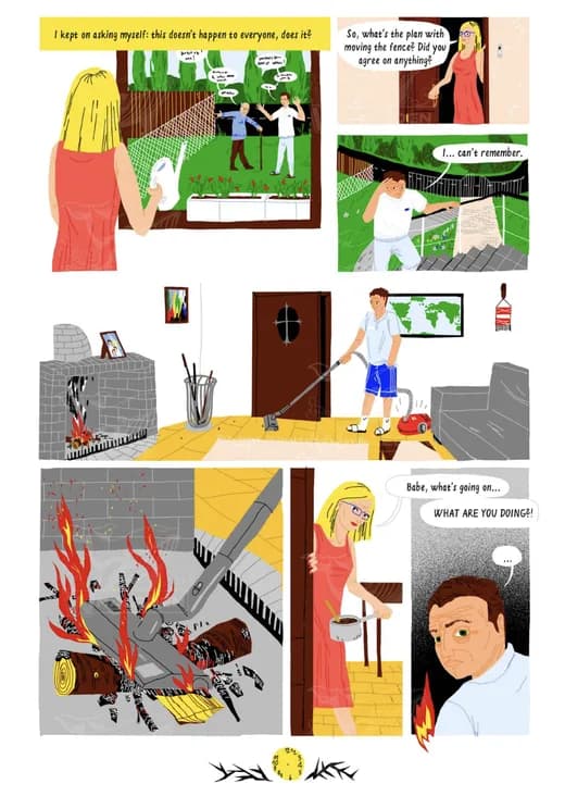 Ukázka stránky z komiksu Mind Erased